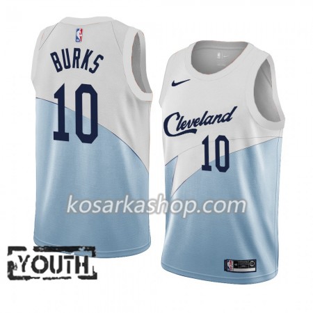 Dres Cleveland Cavaliers Alec Burks 10 Nike 2018-19 Plava Bijela Swingman - Dječji